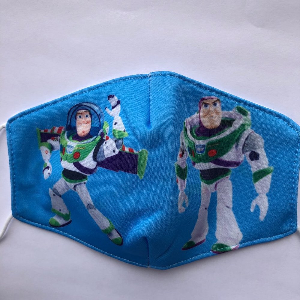 1 pc kids face mask Buzz Lightyear blue
